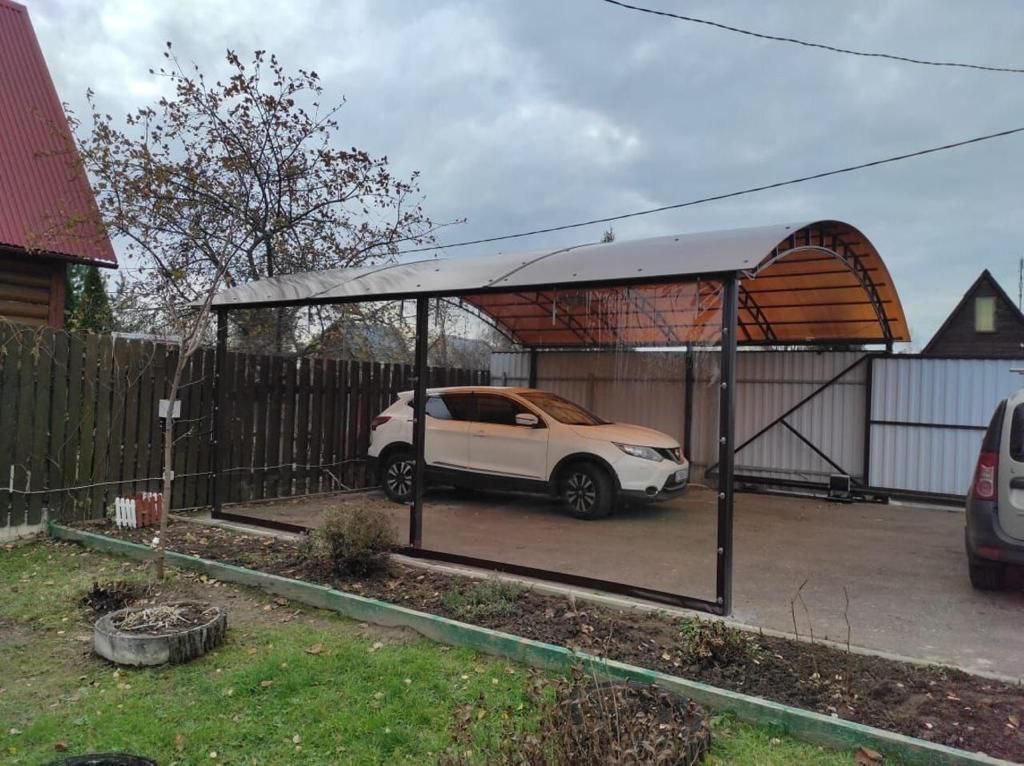 Прозрачные шторы ПВХ для навеса под автомобиль в Калининце